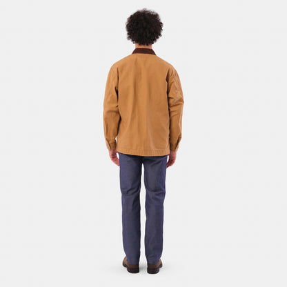 Waxed Cotton Canvas Barn Jacket in Hay