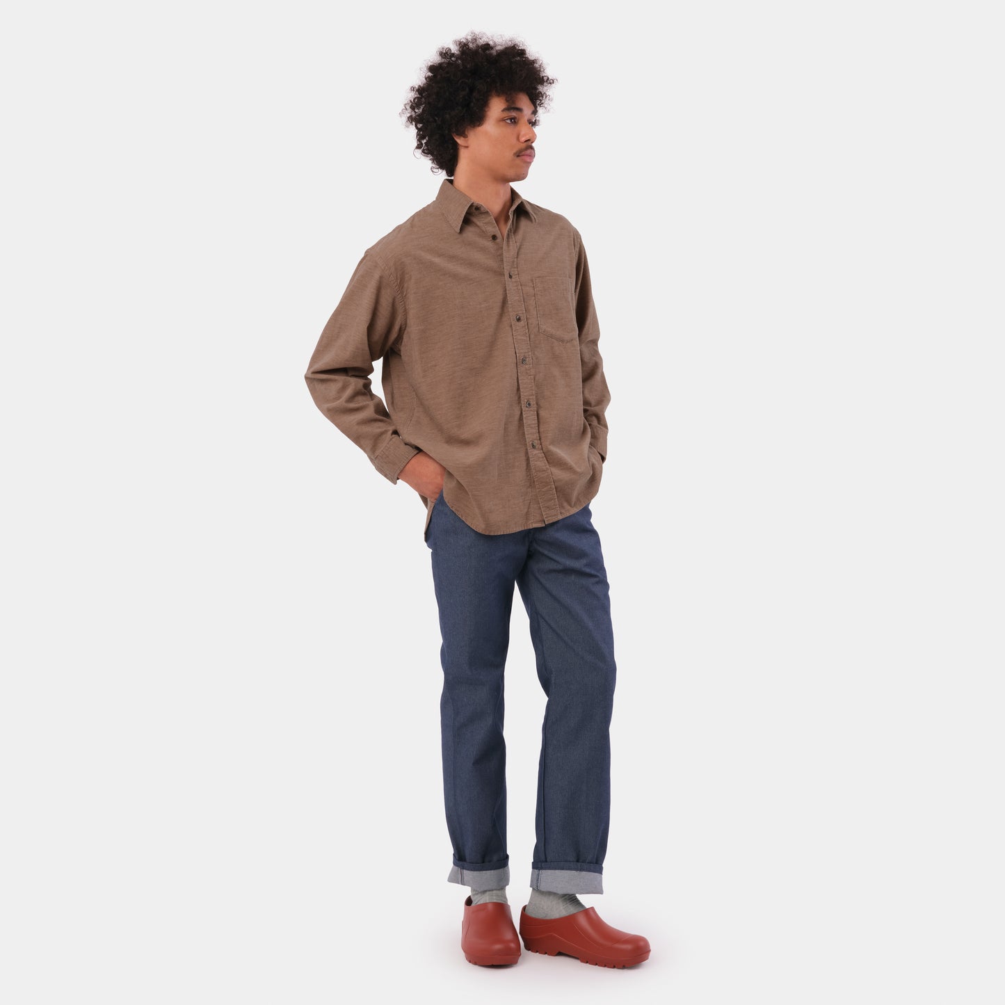 Gardening Chemise in Japanese Pinwale Corduroy