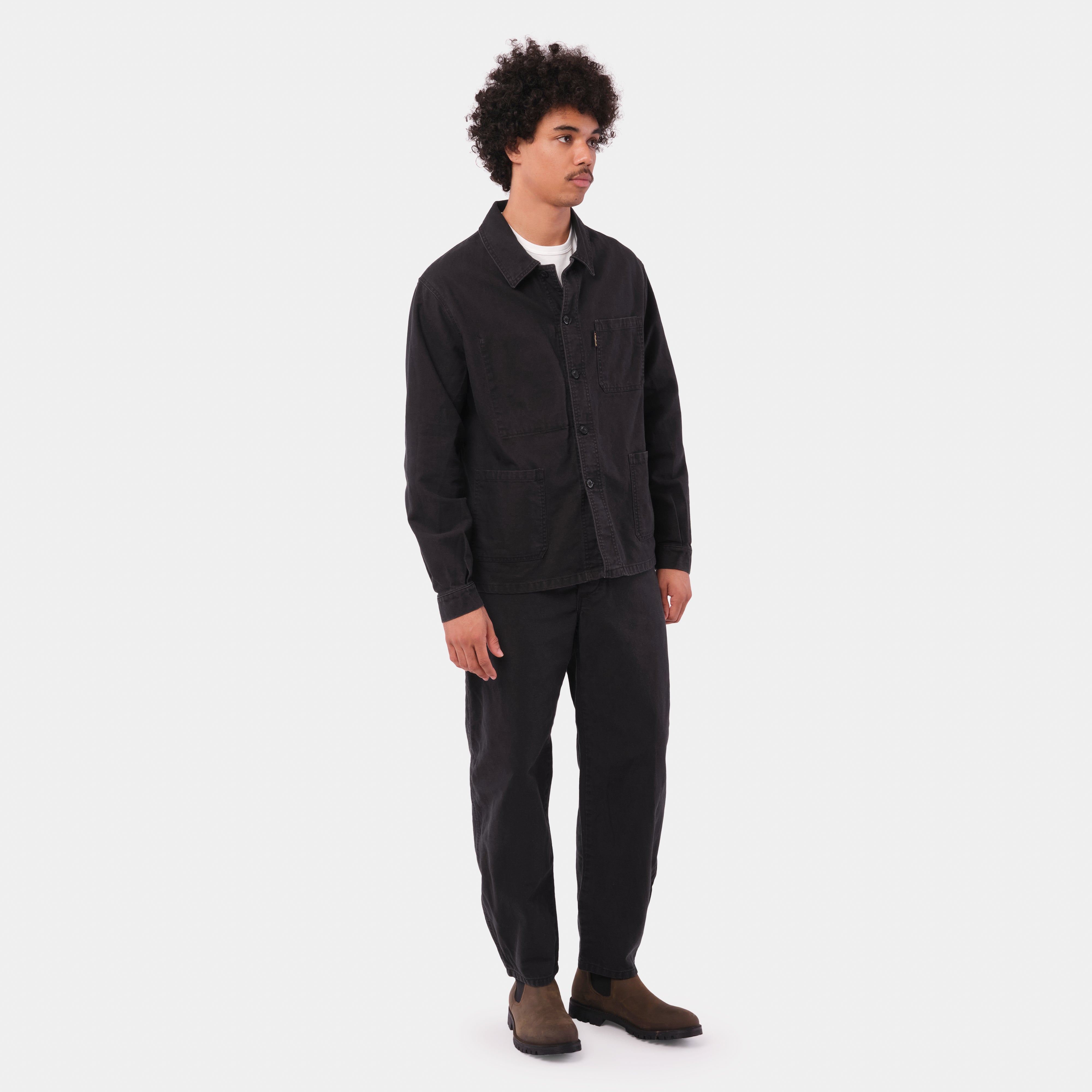 Le Laboureur x Gardenheir French Cotton Work Jacket in Stonewashed Bla