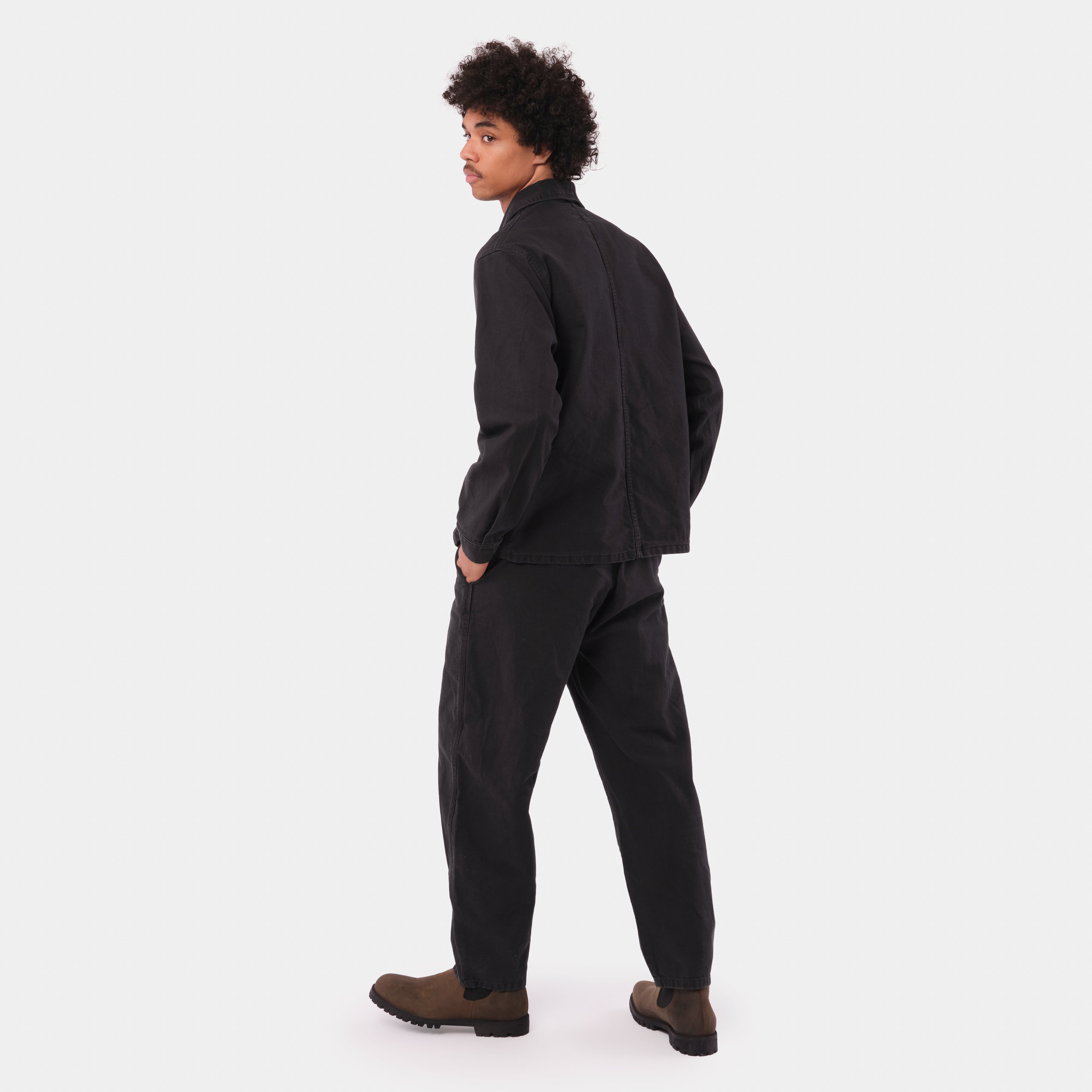 Le Laboureur x Gardenheir French Cotton Work Jacket in Stonewashed Bla