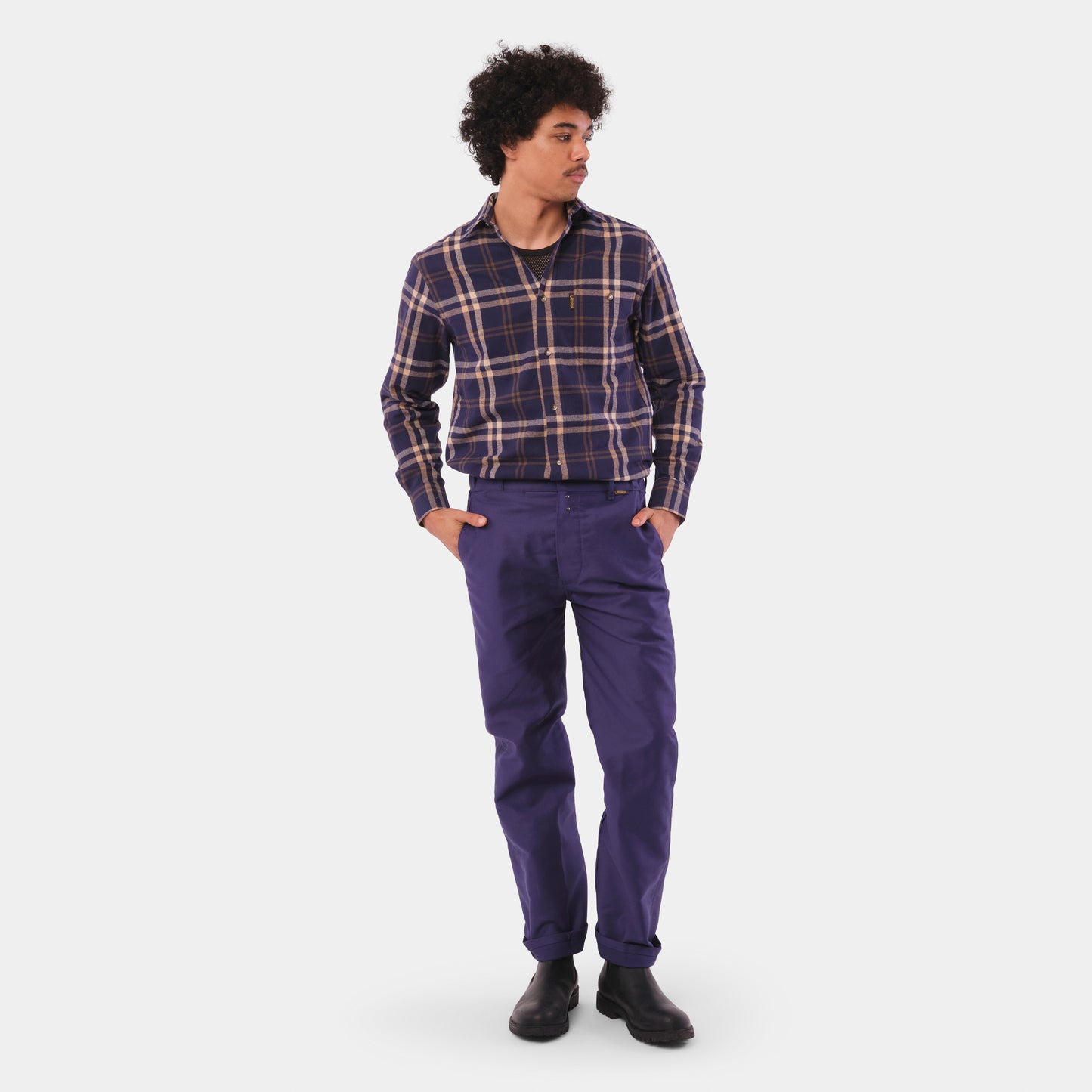 Le Laboureur French Moleskin Work Pant in Navy