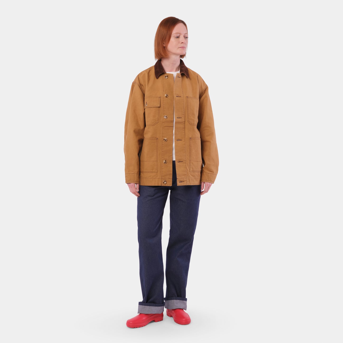 Waxed Cotton Canvas Barn Jacket in Hay