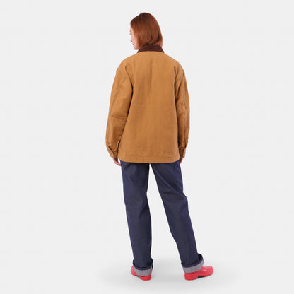 Waxed Cotton Canvas Barn Jacket in Hay