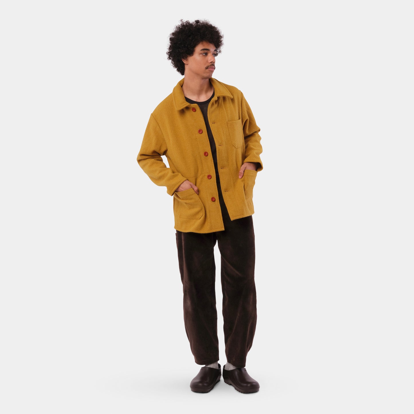 Le Laboureur French Wool Field Coat in Saffron