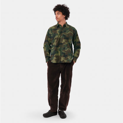 Japanese Cotton Twill Gardening Smock No. 2 in Classic Camo