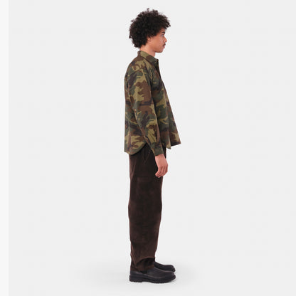 Japanese Cotton Twill Gardening Smock No. 2 in Classic Camo