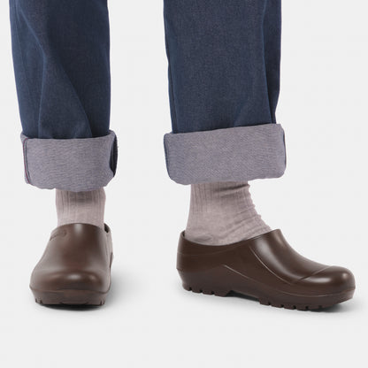 Italian Garden Clogs in Brown