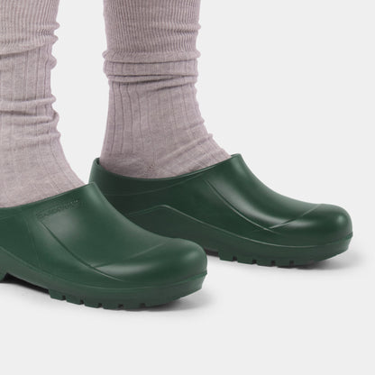 Italian Garden Clogs in British Green