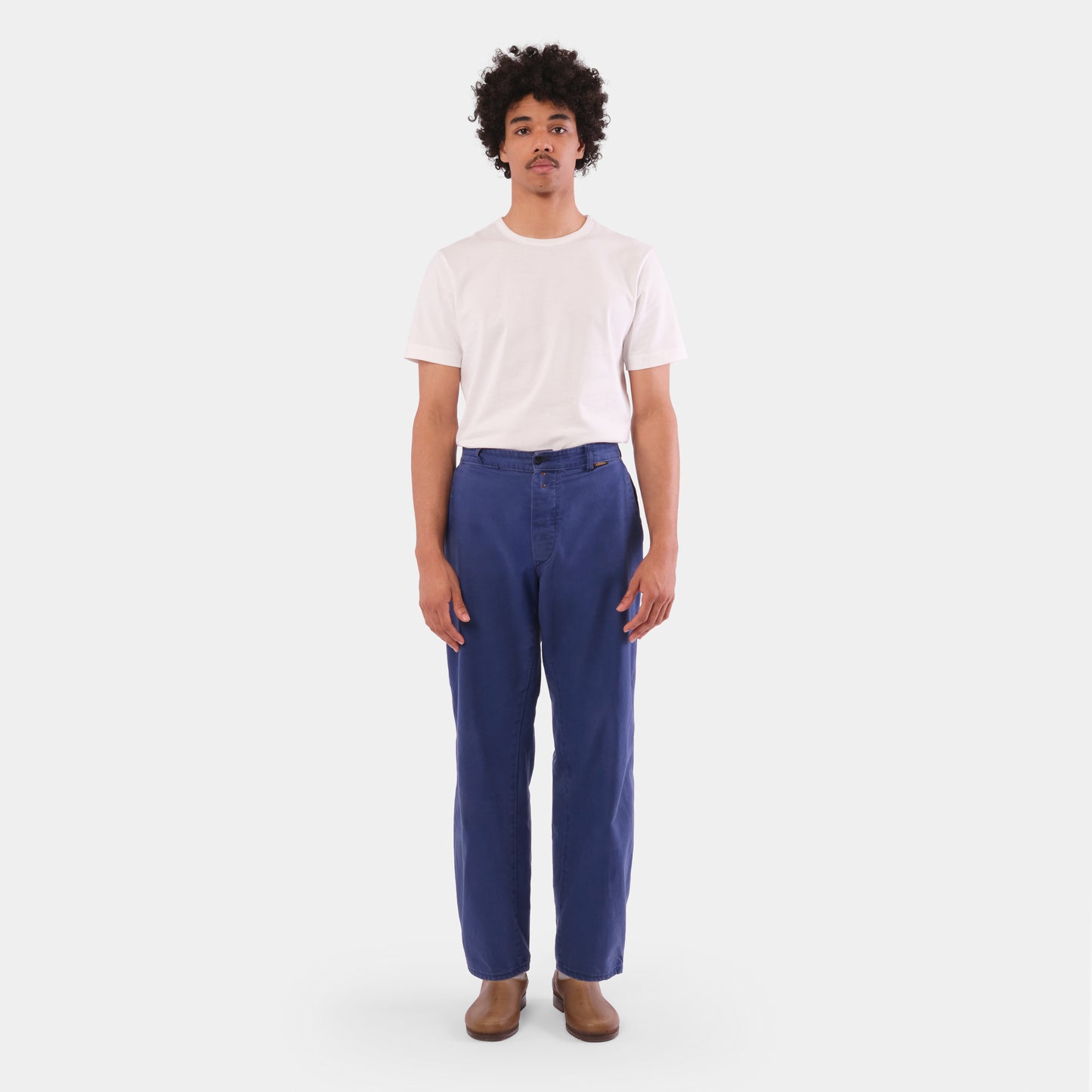 Le Laboureur x Gardenheir French Cotton Farm Pant in Stonewashed Navy