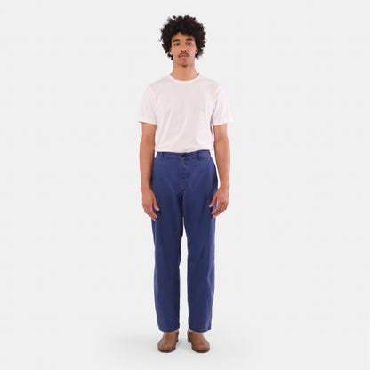 Le Laboureur x Gardenheir French Cotton Farm Pant in Stonewashed Navy
