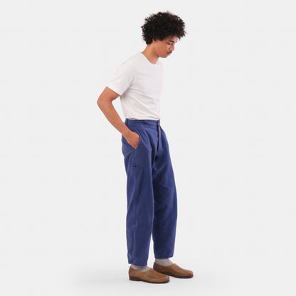 Le Laboureur x Gardenheir French Cotton Farm Pant in Stonewashed Navy