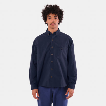 Recycled Nylon Breezer Shirt in Navy Blue