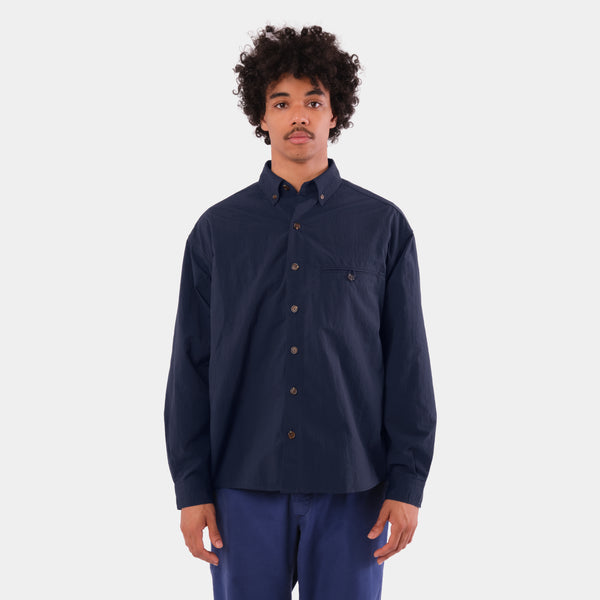 Recycled Nylon Breezer Shirt in Navy Blue – Gardenheir