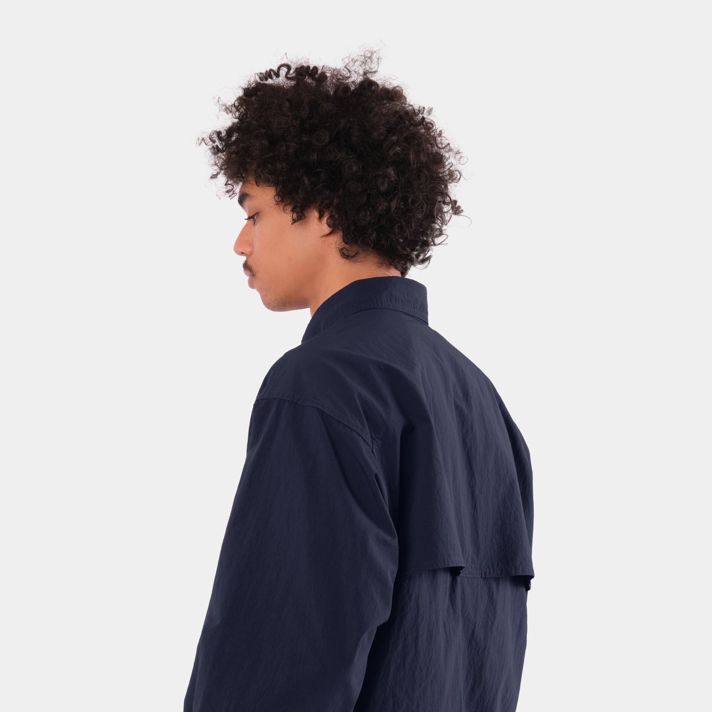 Recycled Nylon Breezer Shirt in Navy Blue