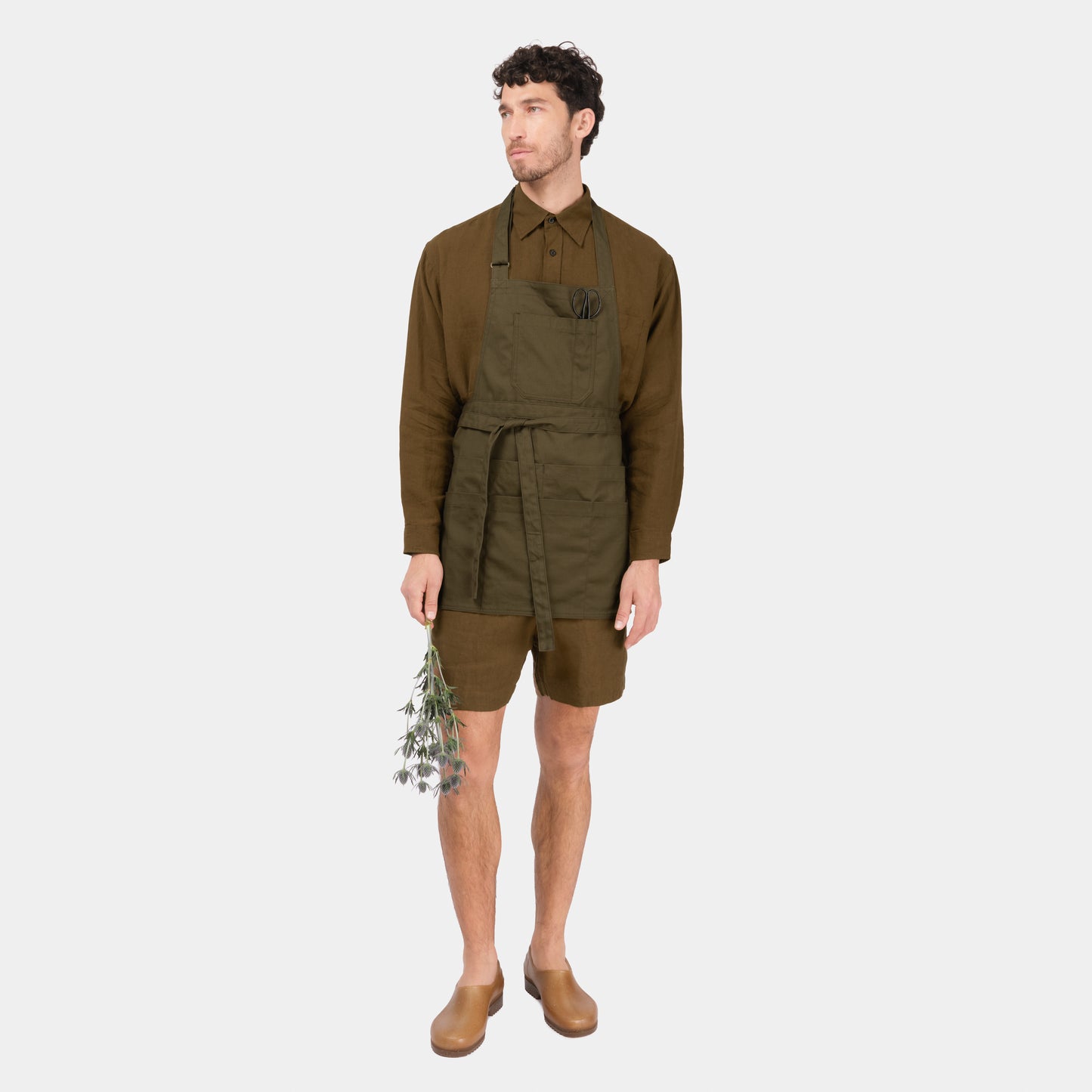 Work Apron in Olive