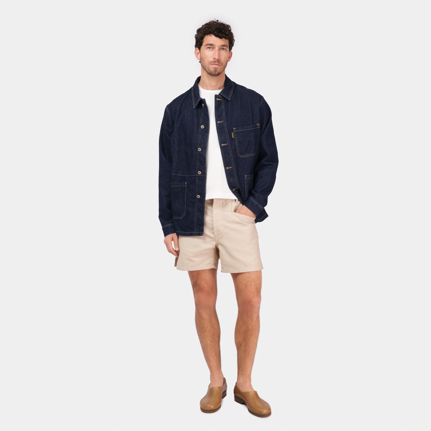 Le Laboureur x Gardenheir Stonewashed Work Jacket in Dark Denim