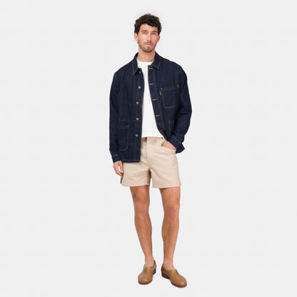 Le Laboureur x Gardenheir Stonewashed Work Jacket in Dark Denim