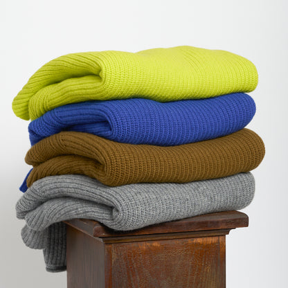 Merino Wool Funnel Neck Sweater in Scout