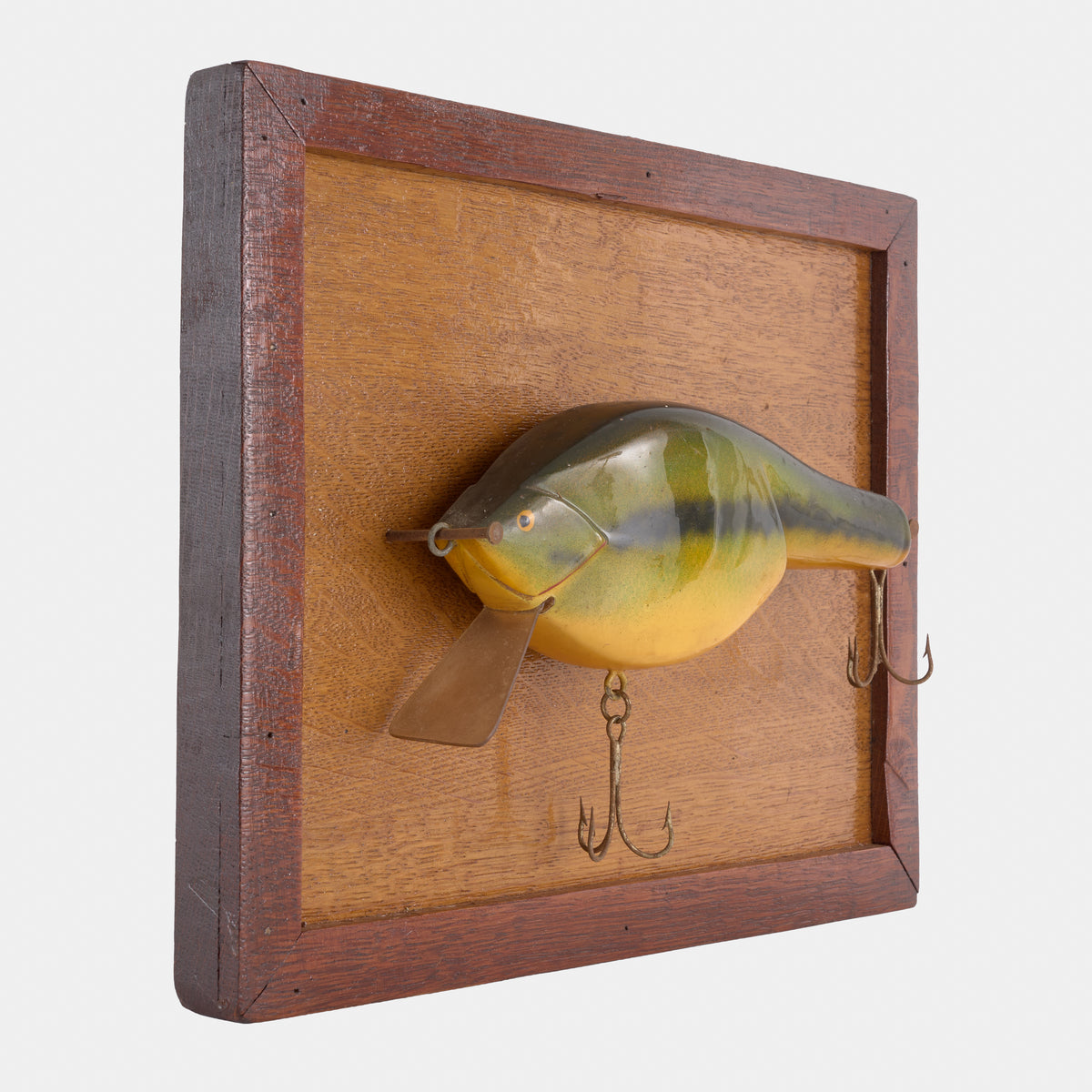 Vintage Large Carved Fish Lure Display