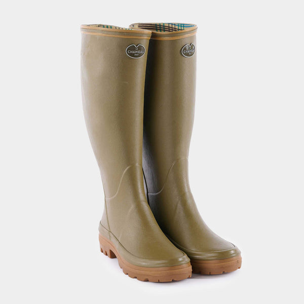 Le Chameau WOMEN S Giverny Jersey Lined Boot in Vert Vierzon