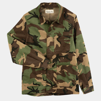 Le Laboureur X Gardenheir Fine Corduroy Work Jacket in Camouflage