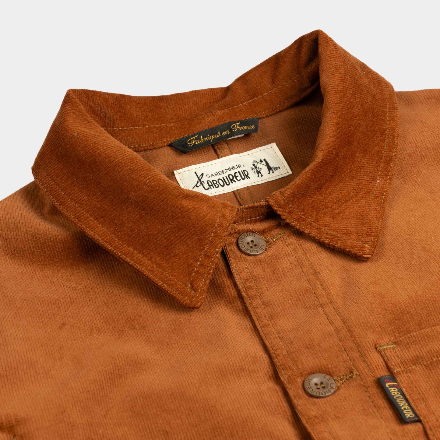 Le Laboureur X Gardenheir Fine Corduroy Work Jacket in Rust