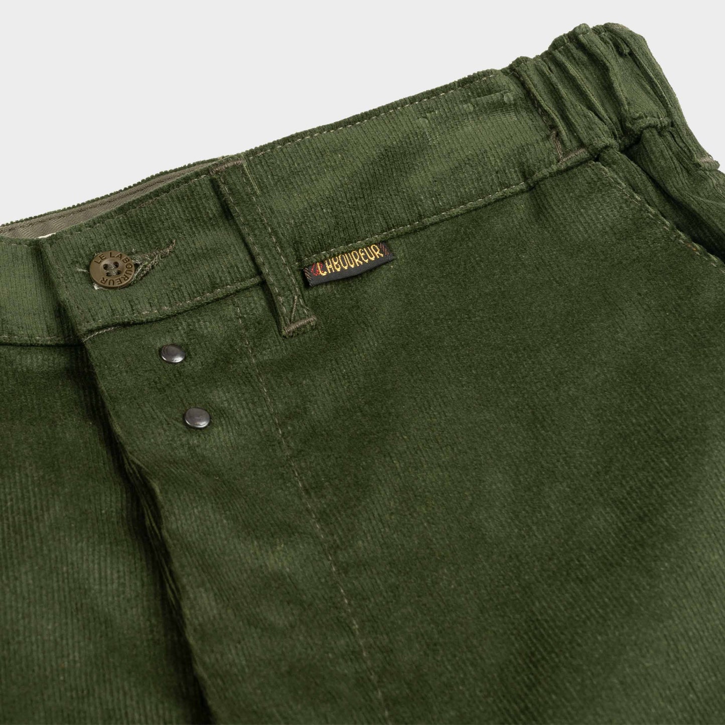 Le Laboureur X Gardenheir Fine Corduroy Work Pant in Evergreen