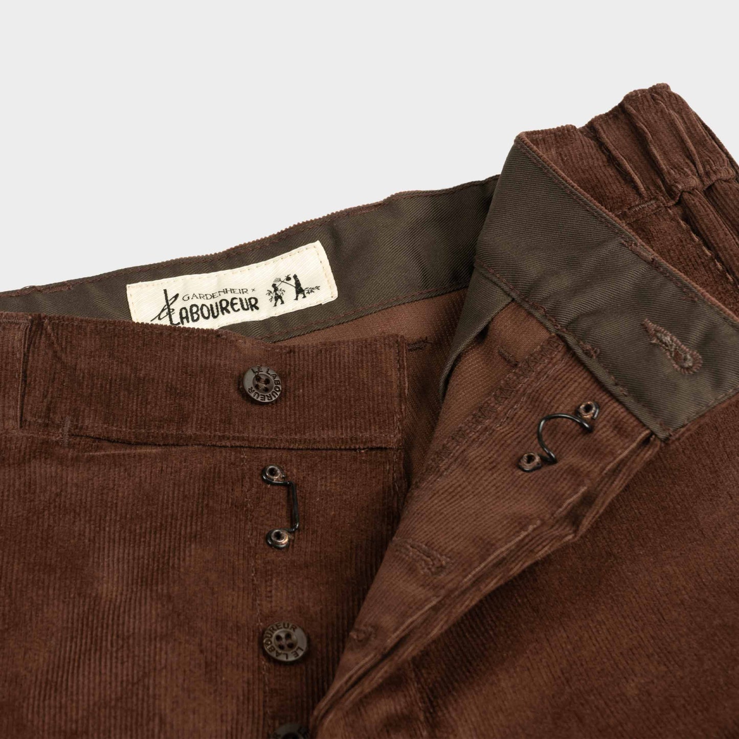 Le Laboureur X Gardenheir Fine Corduroy Work Pant in Sable