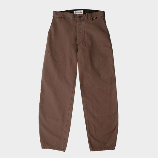 Le Laboureur x Gardenheir French Cotton Farm Pant in Stonewashed Brown