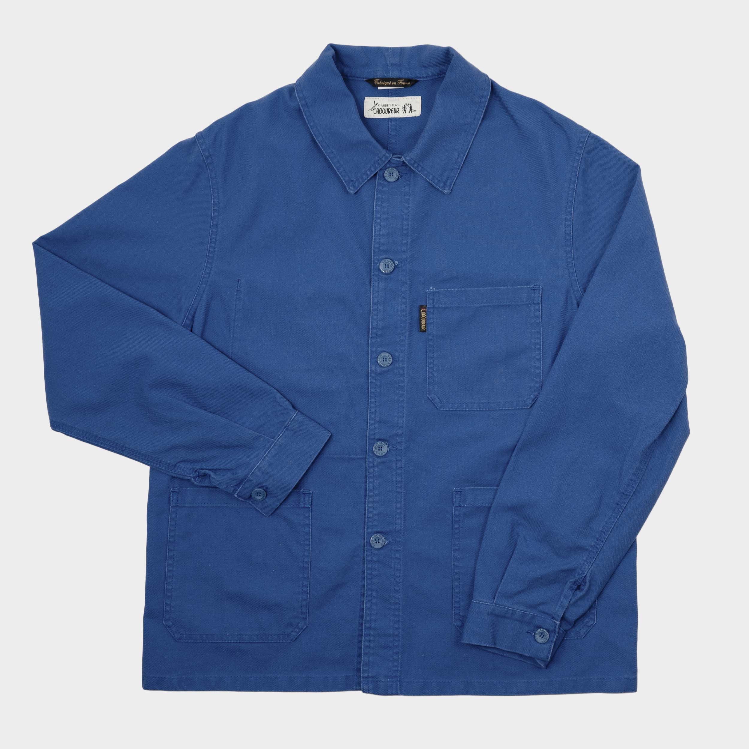 Le Laboureur x Gardenheir French Cotton Work Jacket in Stonewashed French Blue