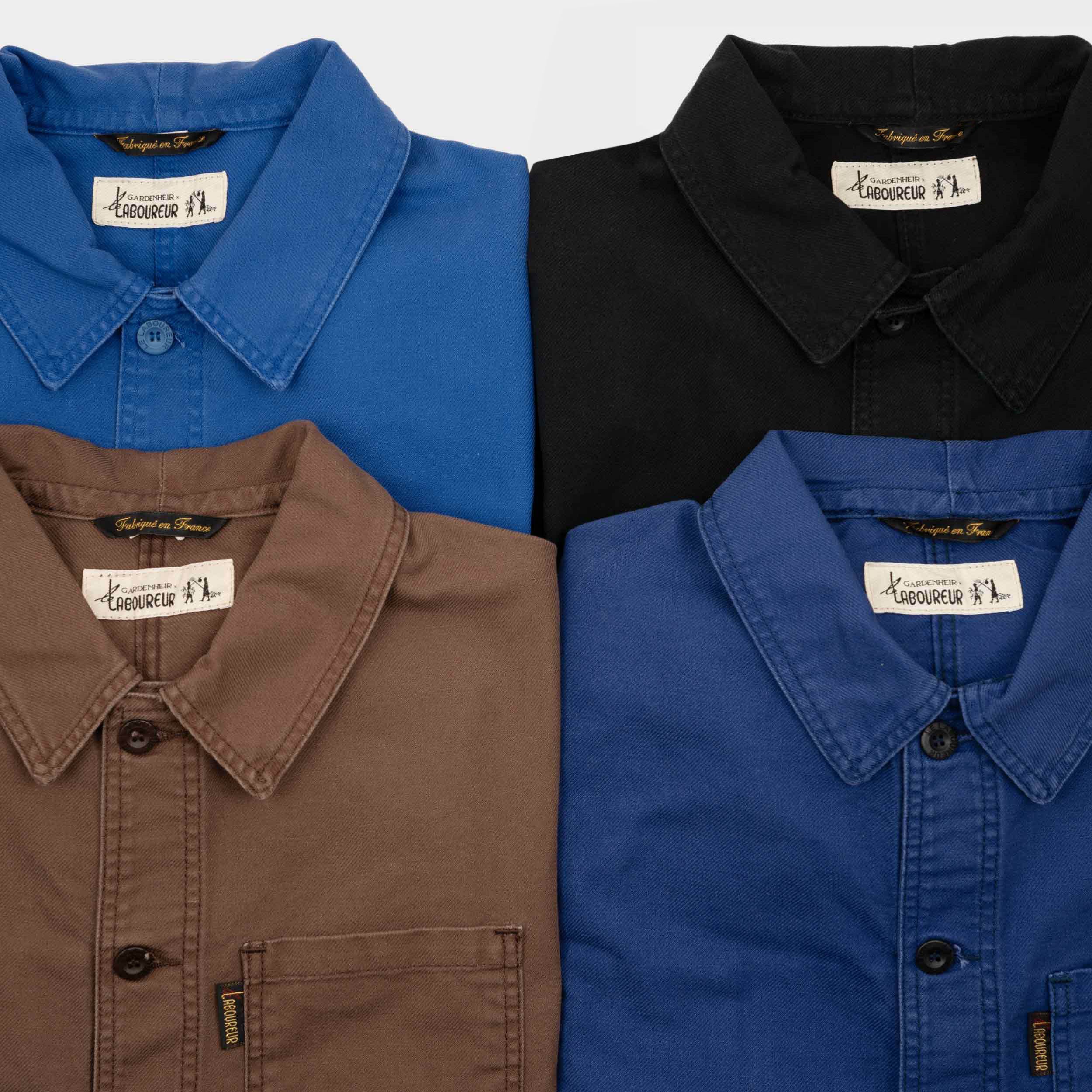 Le Laboureur x Gardenheir French Cotton Work Jacket in Stonewashed Bla