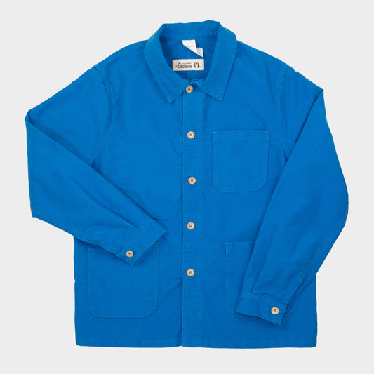 Le Laboureur x Gardenheir French Cotton Moleskin Work Jacket in Stonewashed Azur