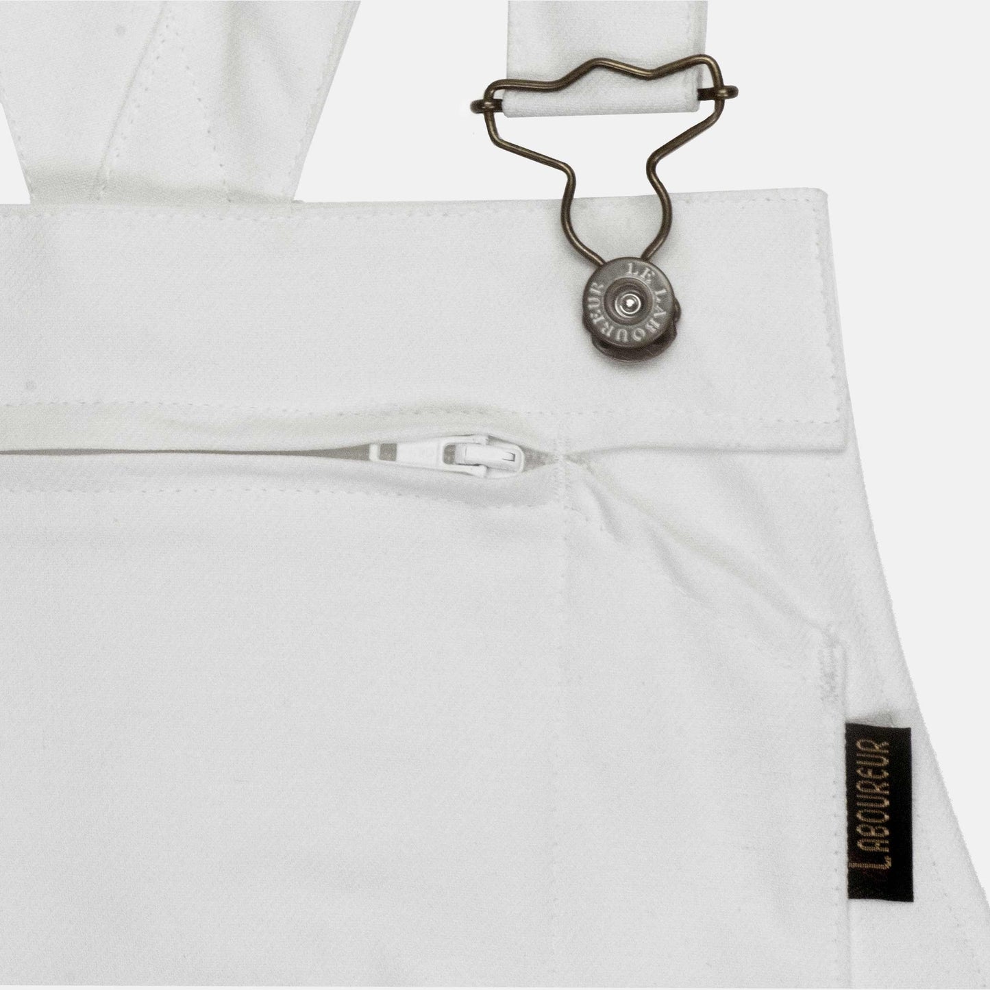 Le Laboureur for Gardenheir White Overalls in French Denim