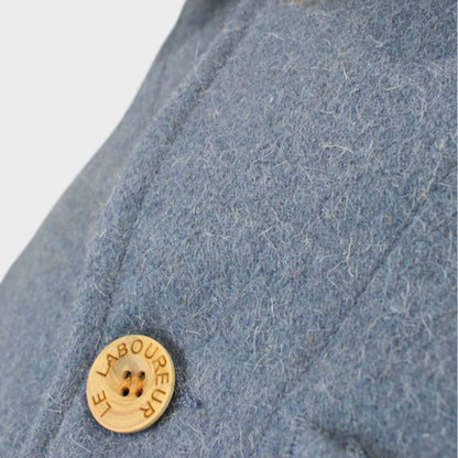 Le Laboureur French Wool Field Coat in Horizon Blue