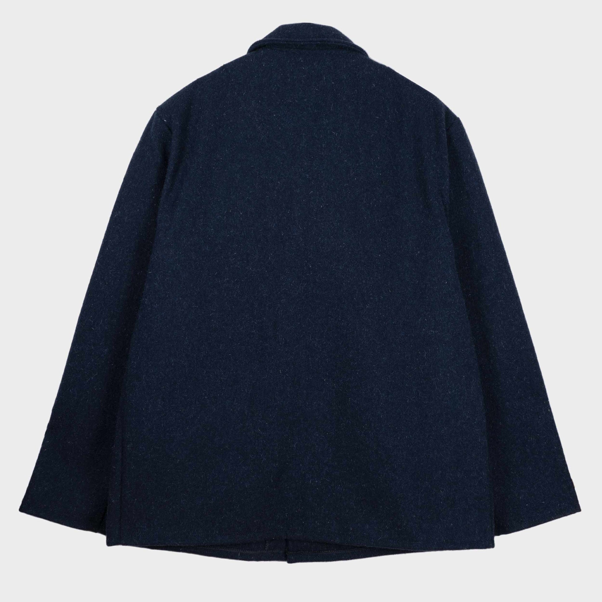 Le Laboureur French Wool Field Coat in Navy Blue