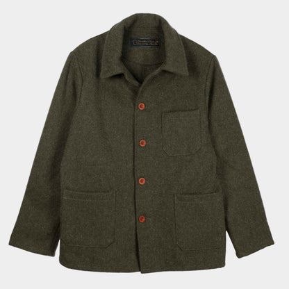 (Waitlist) Le Laboureur French Wool Field Coat in Olive