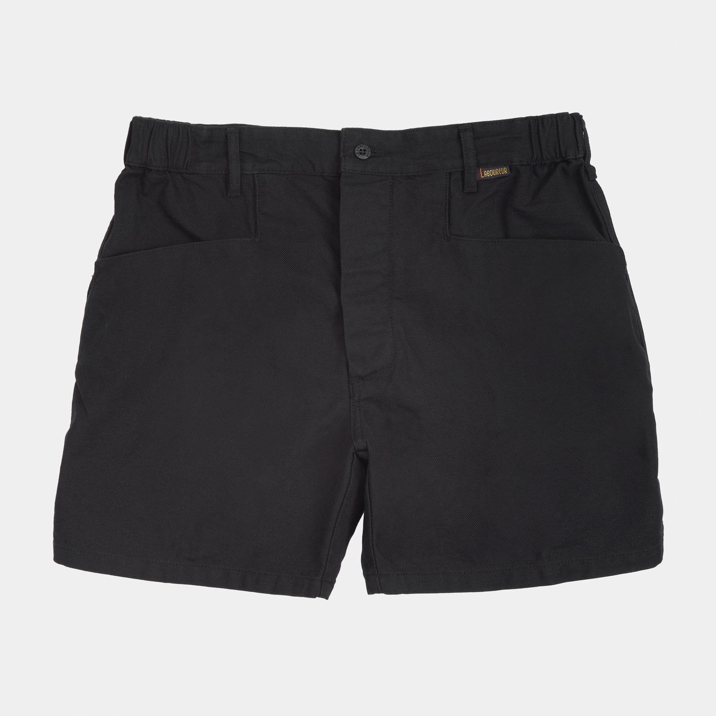 Le Laboureur x Gardenheir French Cotton Work Short in Stonewashed Black