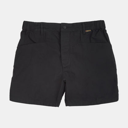 Le Laboureur x Gardenheir French Cotton Work Short in Stonewashed Black
