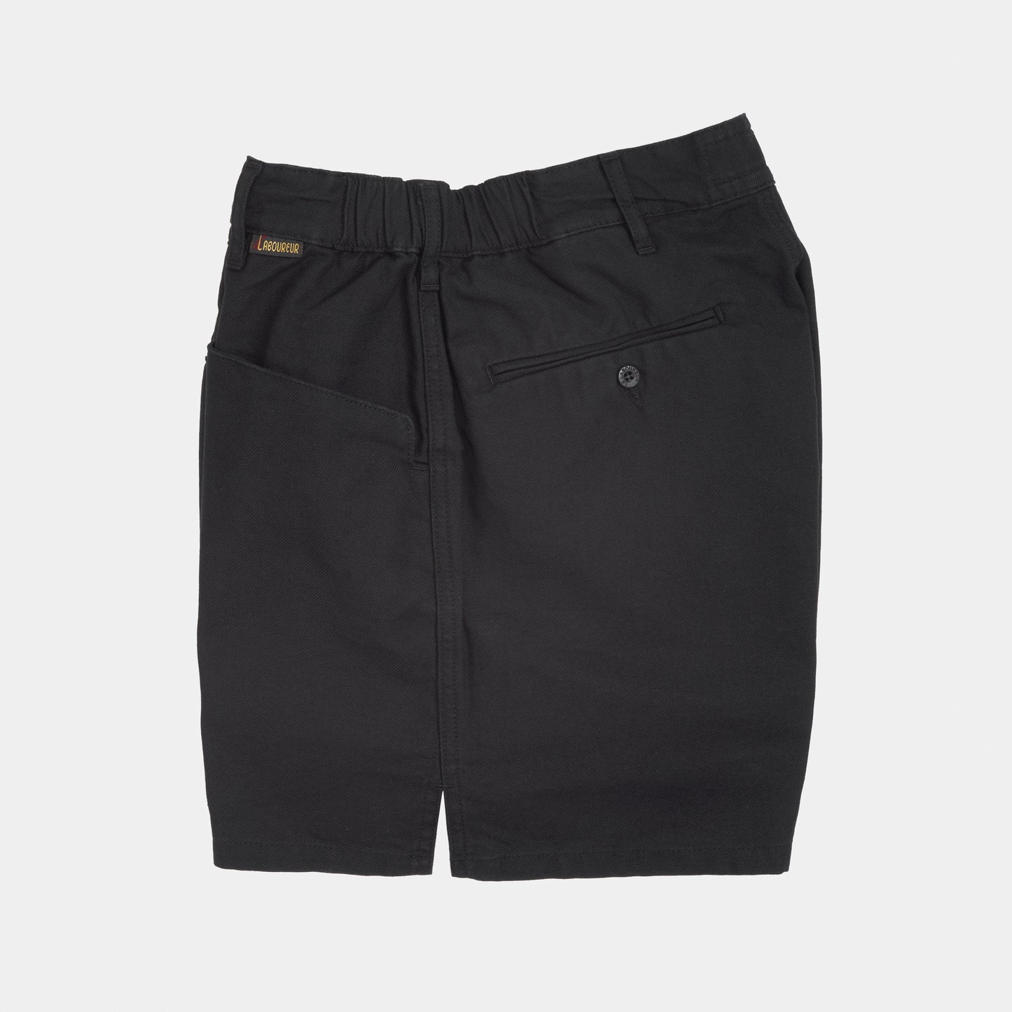 Le Laboureur x Gardenheir French Cotton Work Short in Stonewashed Black