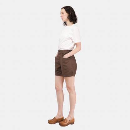 Le Laboureur x Gardenheir French Cotton Work Short in Stonewashed Brown