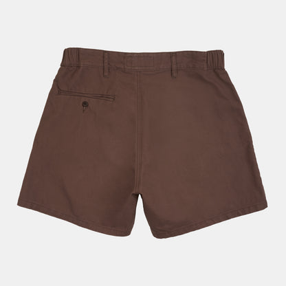 Le Laboureur x Gardenheir French Cotton Work Short in Stonewashed Brown