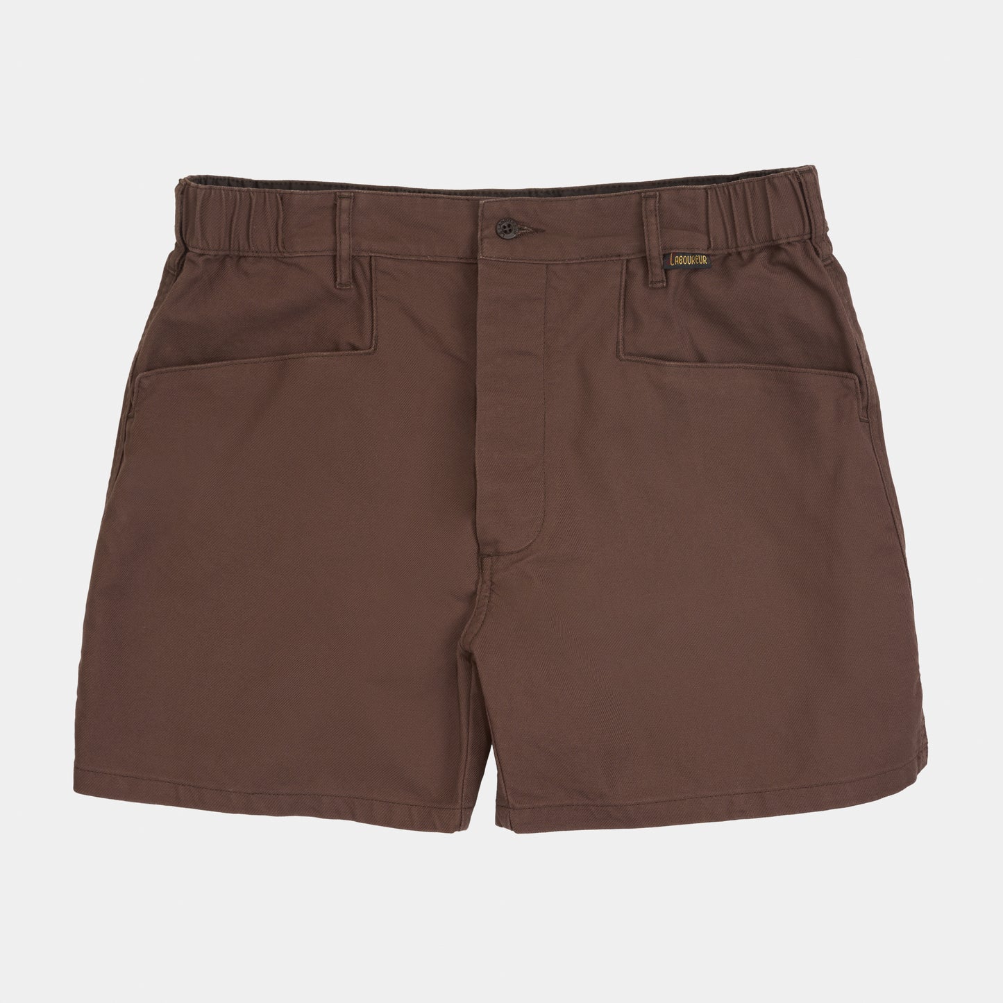Le Laboureur x Gardenheir French Cotton Work Short in Stonewashed Brown