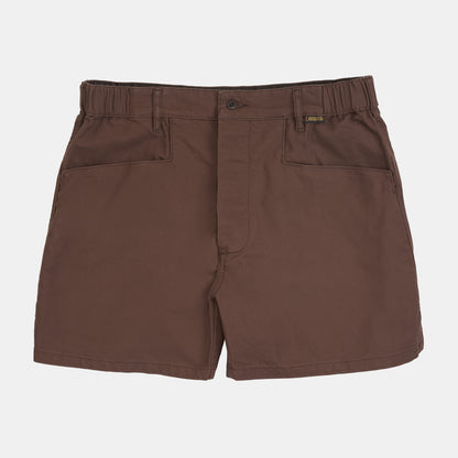 Le Laboureur x Gardenheir French Cotton Work Short in Stonewashed Brown