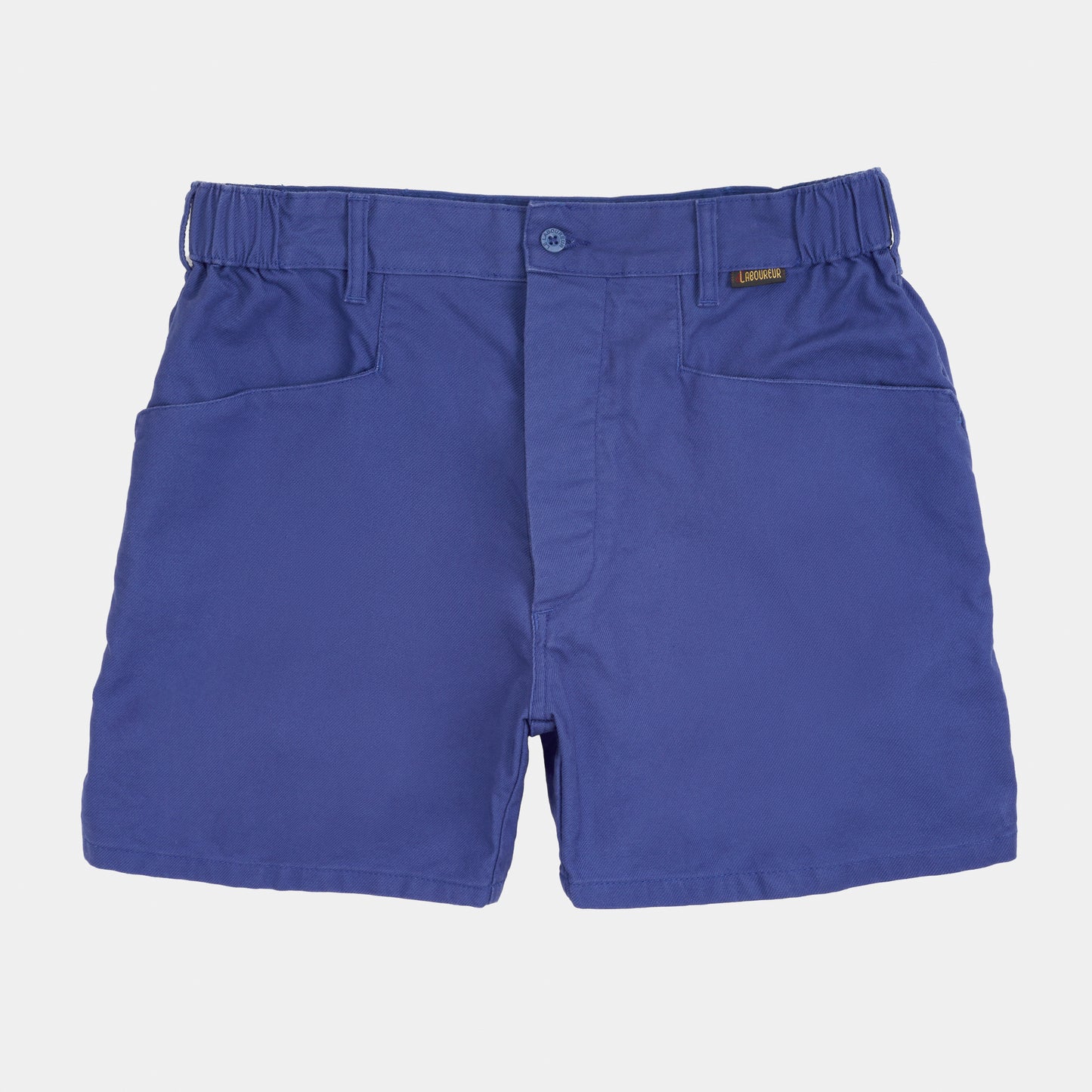 Le Laboureur x Gardenheir French Cotton Work Short in Stonewashed French Blue