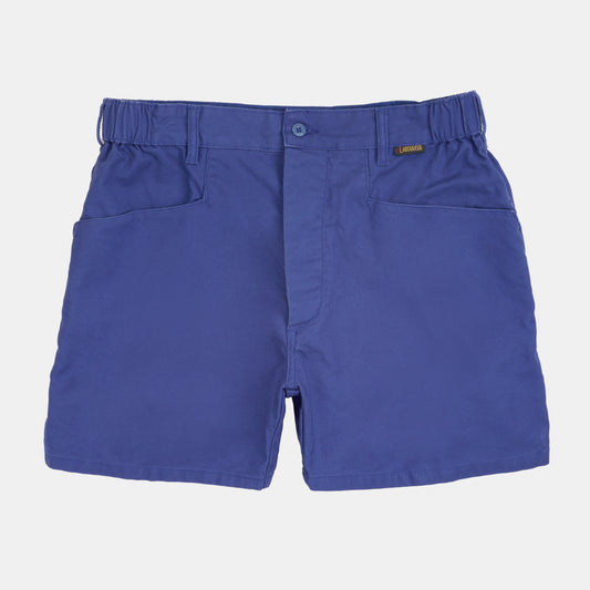 Le Laboureur x Gardenheir French Cotton Work Short in Stonewashed French Blue