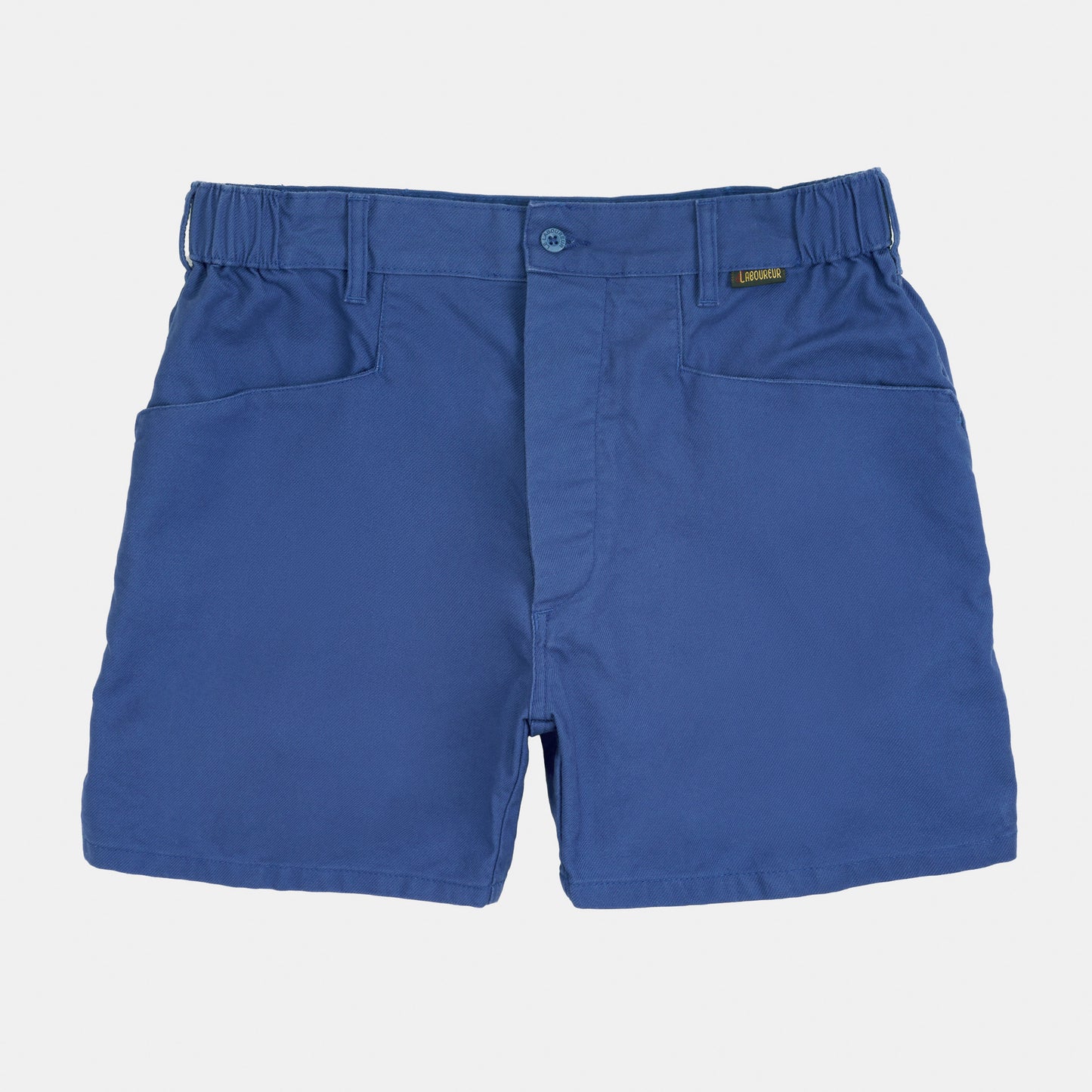 Le Laboureur x Gardenheir French Cotton Work Short in Stonewashed French Blue