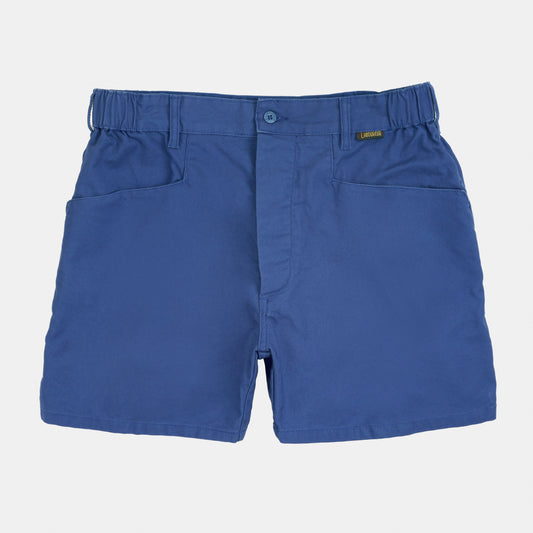 Le Laboureur x Gardenheir French Cotton Work Short in Stonewashed French Blue