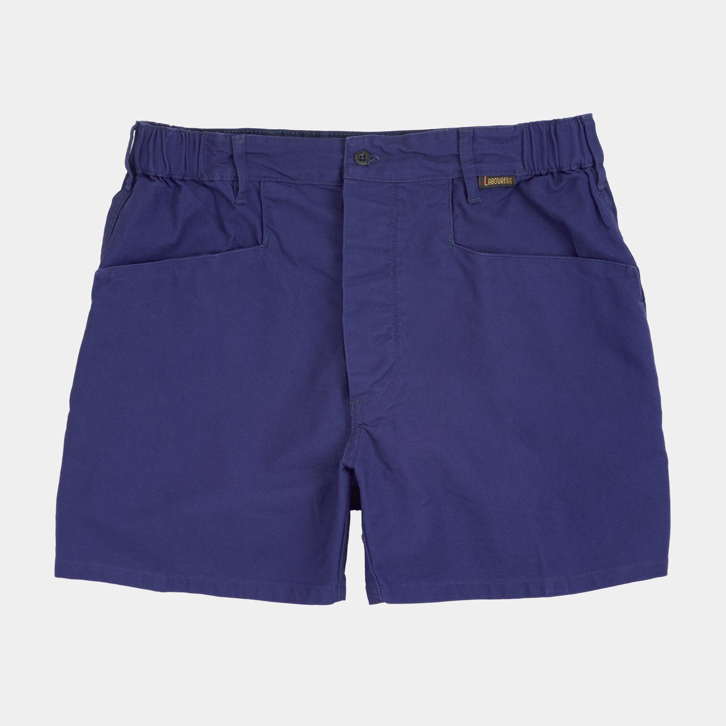 Le Laboureur x Gardenheir French Cotton Work Short in Stonewashed Navy