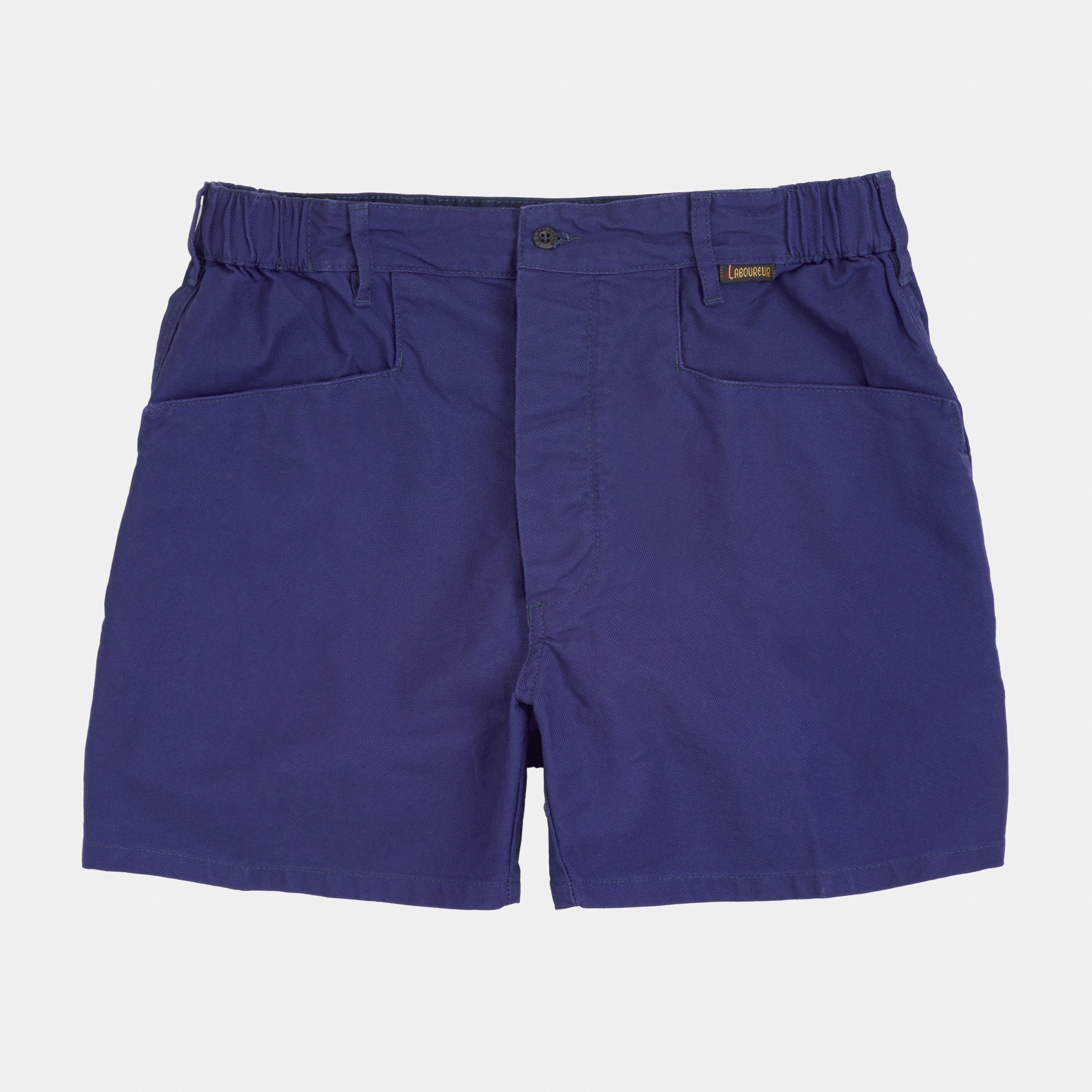 Le Laboureur x Gardenheir French Cotton Work Short in Stonewashed Navy