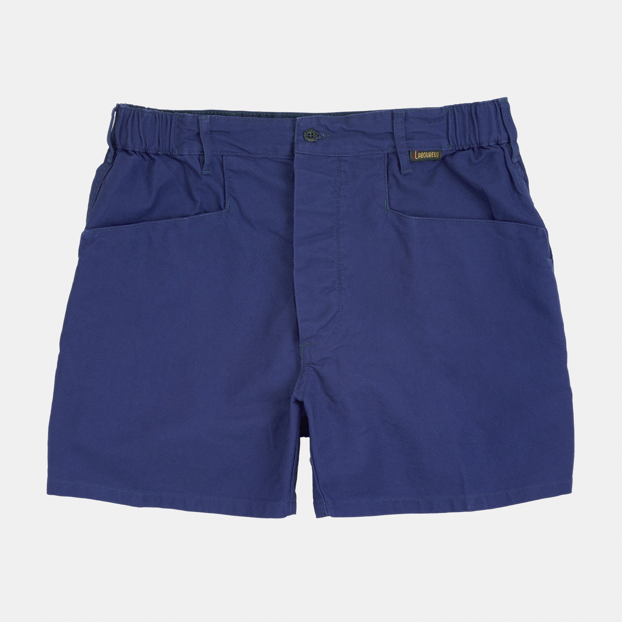 Le Laboureur x Gardenheir French Cotton Work Short in Stonewashed Navy
